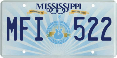 MS license plate MFI522