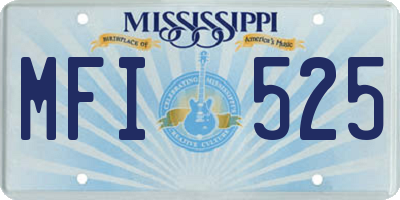 MS license plate MFI525