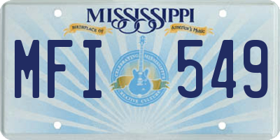 MS license plate MFI549
