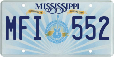 MS license plate MFI552