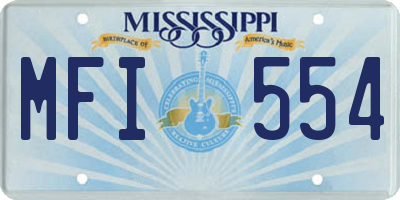 MS license plate MFI554