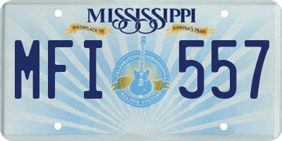 MS license plate MFI557