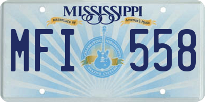 MS license plate MFI558