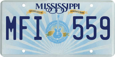 MS license plate MFI559