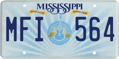 MS license plate MFI564