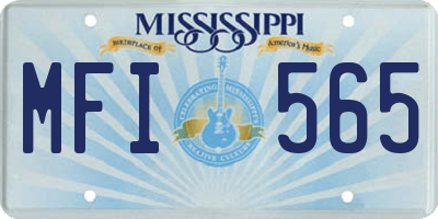 MS license plate MFI565