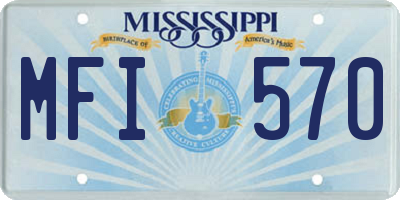 MS license plate MFI570