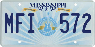 MS license plate MFI572