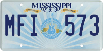 MS license plate MFI573