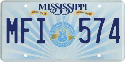 MS license plate MFI574