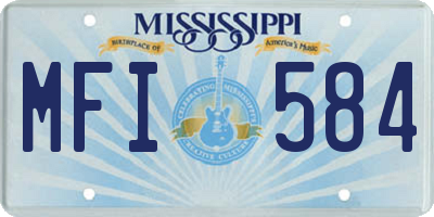 MS license plate MFI584