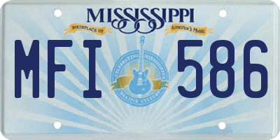 MS license plate MFI586