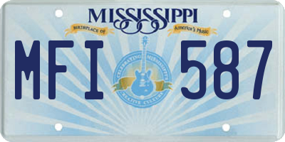 MS license plate MFI587