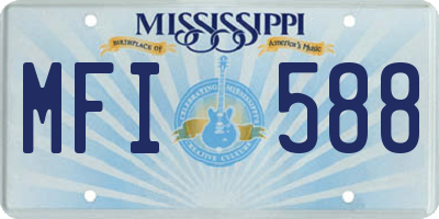 MS license plate MFI588