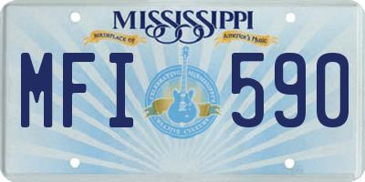 MS license plate MFI590