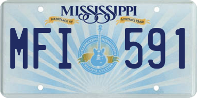 MS license plate MFI591