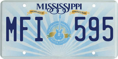 MS license plate MFI595