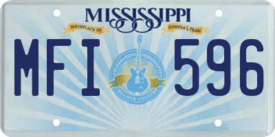 MS license plate MFI596
