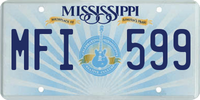 MS license plate MFI599