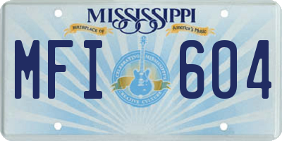 MS license plate MFI604