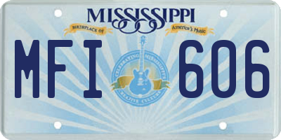 MS license plate MFI606