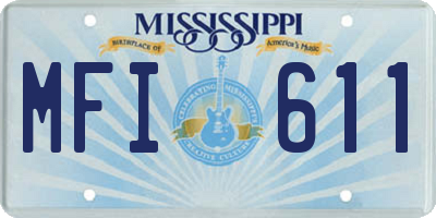 MS license plate MFI611