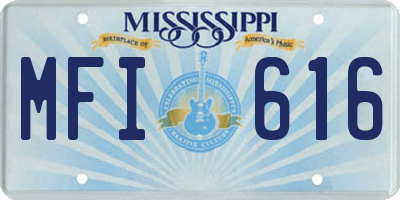 MS license plate MFI616