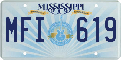 MS license plate MFI619