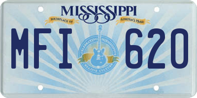 MS license plate MFI620