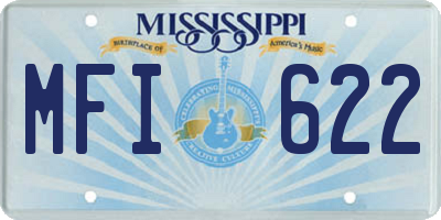 MS license plate MFI622