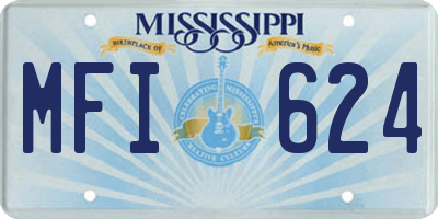 MS license plate MFI624