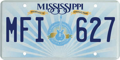 MS license plate MFI627