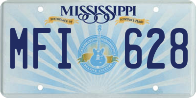 MS license plate MFI628