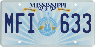 MS license plate MFI633