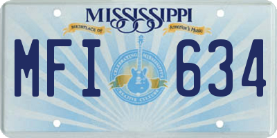 MS license plate MFI634