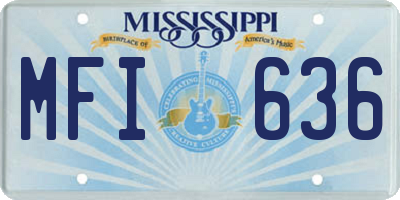 MS license plate MFI636