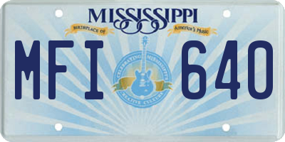 MS license plate MFI640