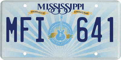MS license plate MFI641