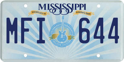 MS license plate MFI644