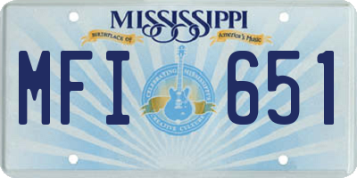 MS license plate MFI651