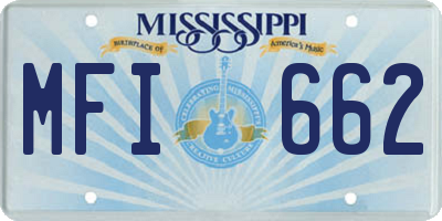 MS license plate MFI662