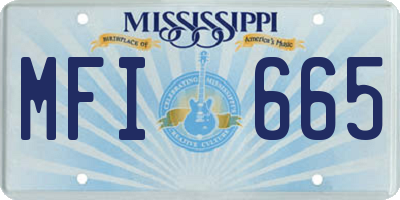 MS license plate MFI665