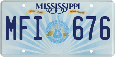 MS license plate MFI676