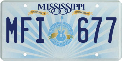 MS license plate MFI677