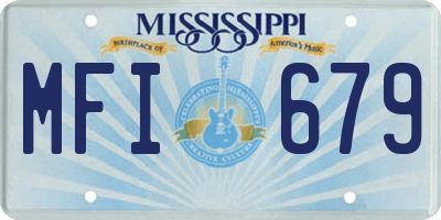 MS license plate MFI679