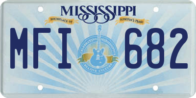 MS license plate MFI682