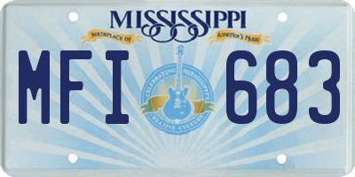 MS license plate MFI683