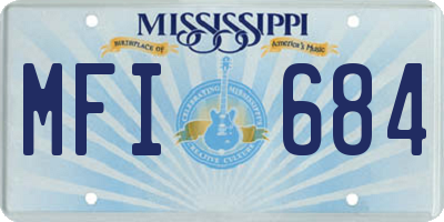 MS license plate MFI684