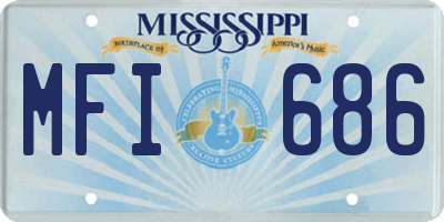 MS license plate MFI686