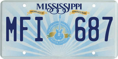 MS license plate MFI687